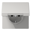 Розетка с заземлением SCHUKO (16A/250V) с откидной крышкой