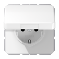 Розетка с заземлением SCHUKO (16A/250V) с откидной крышкой