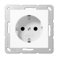 Розетка с заземлением SCHUKO (16A/250V) с защитой от детей (шторки)