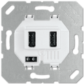 Розетка USB (зарядка) (2*1A/1*2A) белая