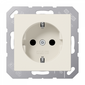 Розетка с заземлением SCHUKO (16A/250V) с защитой от детей (шторки)