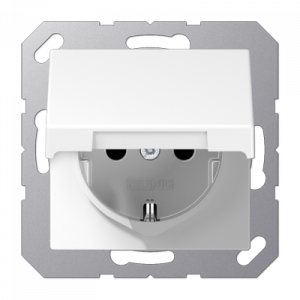 Розетка с заземлением SCHUKO (16A/250V) с откидной крышкой
