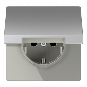 Розетка с заземлением SCHUKO (16A/250V) с откидной крышкой