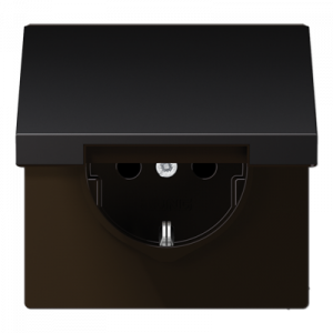 Розетка с заземлением SCHUKO (16A/250V) с откидной крышкой