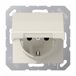 Розетка с заземлением SCHUKO (16A/250V) с откидной крышкой