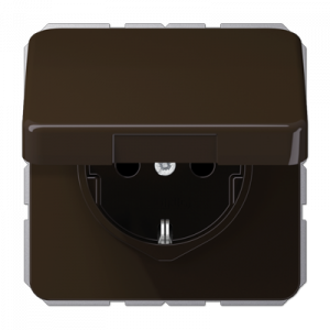 Розетка с заземлением SCHUKO (16A/250V) с откидной крышкой