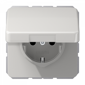 Розетка с заземлением SCHUKO (16A/250V) с откидной крышкой