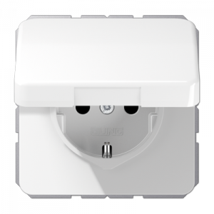 Розетка с заземлением SCHUKO (16A/250V) с откидной крышкой