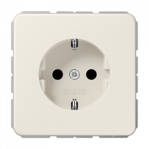 Розетка с заземлением SCHUKO (16A/250V) с защитой от детей (шторки)