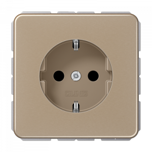 Розетка с заземлением SCHUKO (16A/250V) с защитой от детей (шторки)