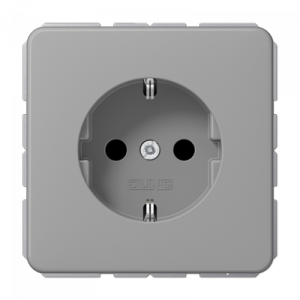 Розетка с заземлением SCHUKO (16A/250V) с защитой от детей (шторки)