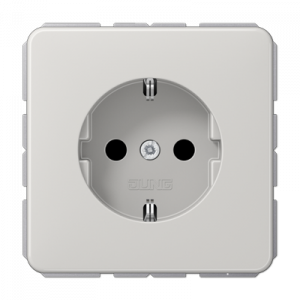 Розетка с заземлением SCHUKO (16A/250V) с защитой от детей (шторки)