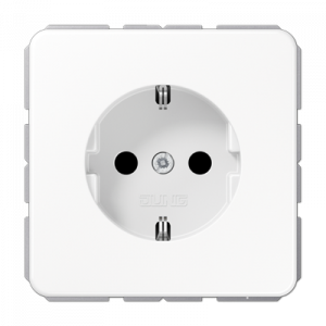 Розетка с заземлением SCHUKO (16A/250V) с защитой от детей (шторки)