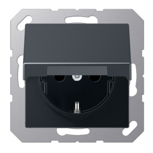 Розетка с заземлением SCHUKO (16A/250V) с откидной крышкой