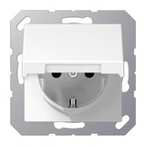 Розетка с заземлением SCHUKO (16A/250V) с откидной крышкой