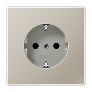 Розетка с заземлением SCHUKO (16A/250V) с защитой от детей (шторки)