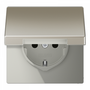 Розетка с заземлением SCHUKO (16A/250V) с откидной крышкой