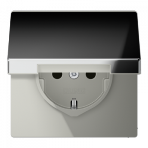 Розетка с заземлением SCHUKO (16A/250V) с откидной крышкой