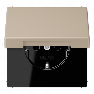 Розетка с заземлением SCHUKO (16A/250V) с откидной крышкой