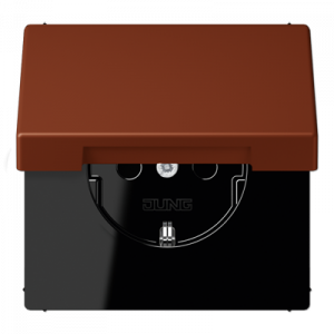 Розетка с заземлением SCHUKO (16A/250V) с откидной крышкой
