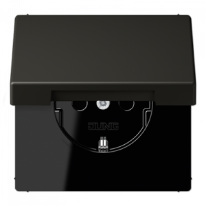 Розетка с заземлением SCHUKO (16A/250V) с откидной крышкой