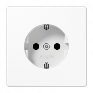 Розетка с заземлением SCHUKO (16A/250V) с защитой от детей (шторки)