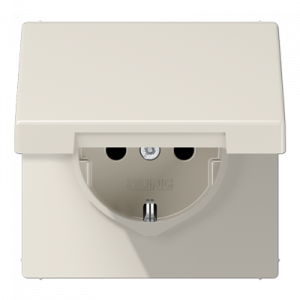 Розетка с заземлением SCHUKO (16A/250V) с откидной крышкой