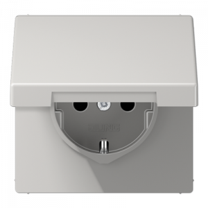 Розетка с заземлением SCHUKO (16A/250V) с откидной крышкой