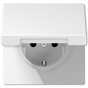 Розетка с заземлением SCHUKO (16A/250V) с откидной крышкой