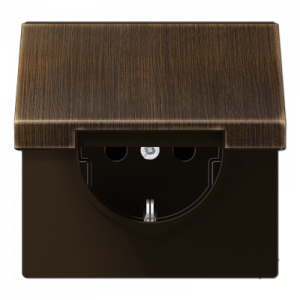 Розетка с заземлением SCHUKO (16A/250V) с откидной крышкой